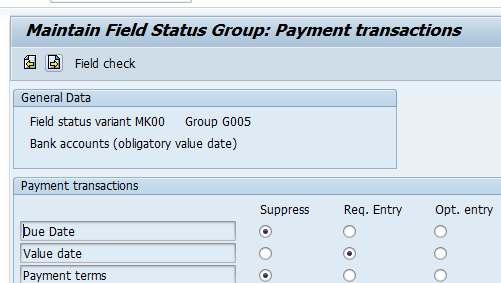 Field status group