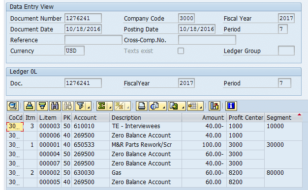 Document splitting example