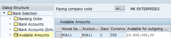 Bank Determination-Available amounts