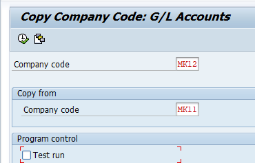 Copy GL accounts from company code