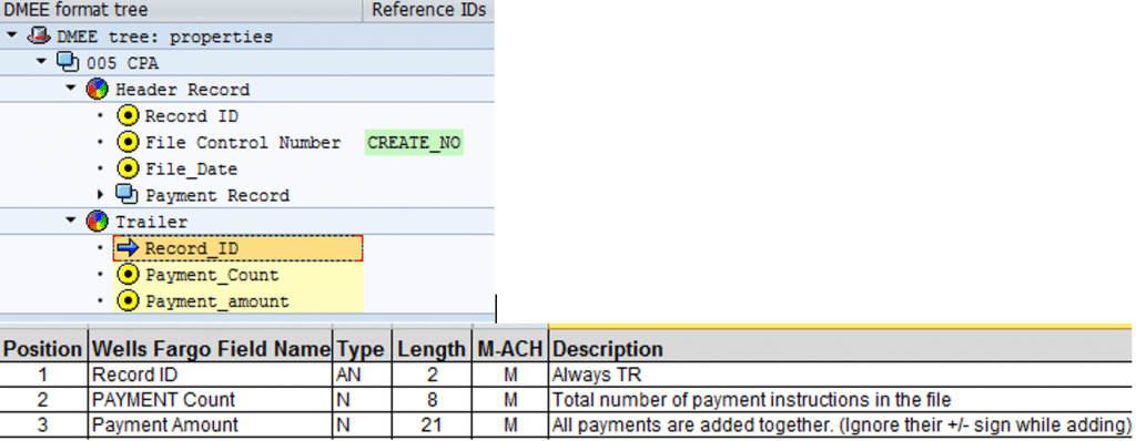 Create Payment Media File –Trailer Records