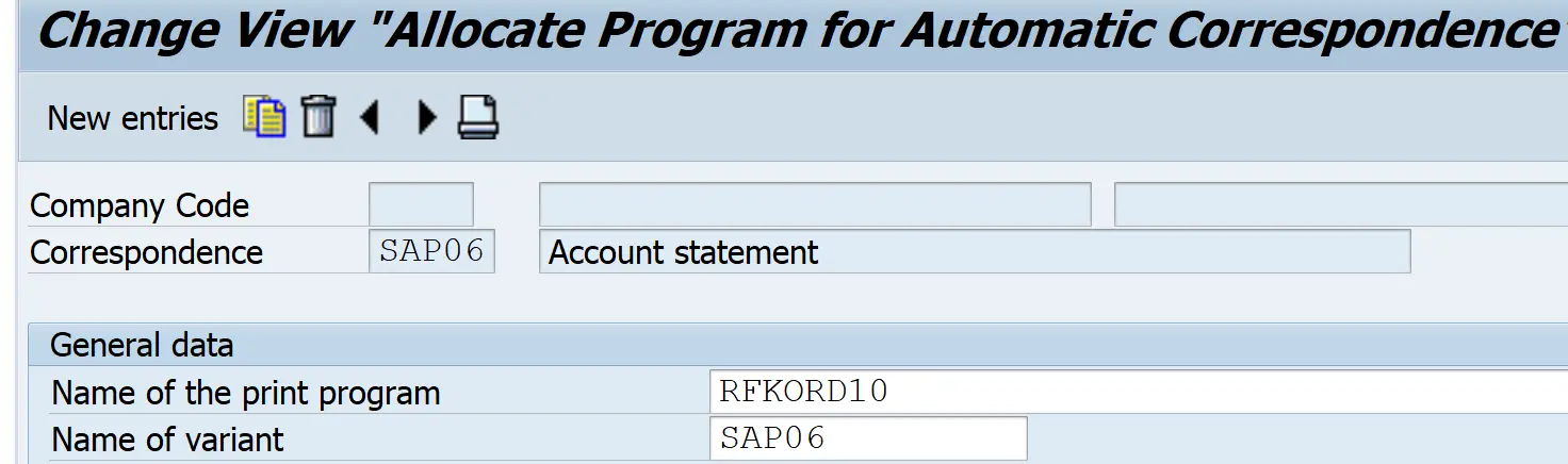 Assign Program to Correspondence Type