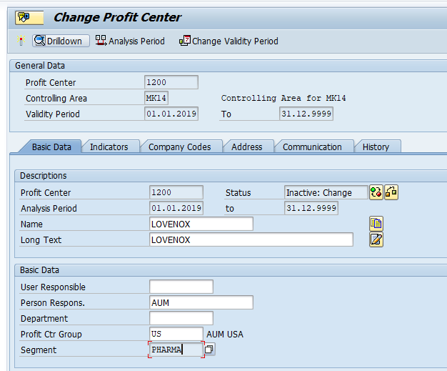 sap co object assignment gl account