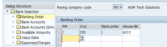 Bank determination - FBZP