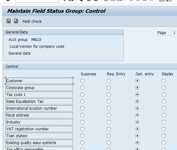 vendor account groups