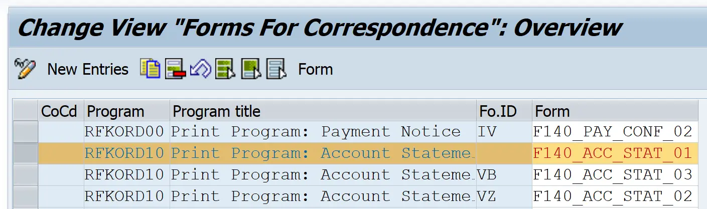 Assign Correspondence Form to Correspondence Print Program