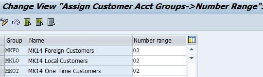 Assign Number Range to Account Groups