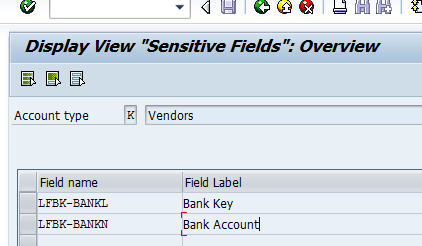 Define sensitive fields
