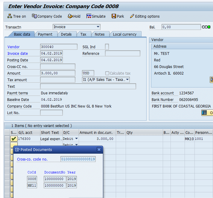 Post Inter-company Invoice