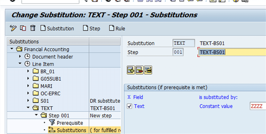 Substitution value