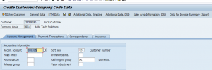 Customer master Record