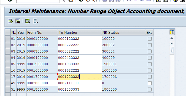 Document Number Range