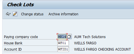 Create Check Lots