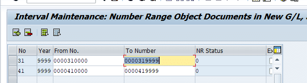 Document number range for general view