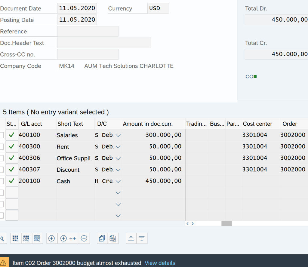 SAP Internal Order | AUMTECH Solutions-SAP Training