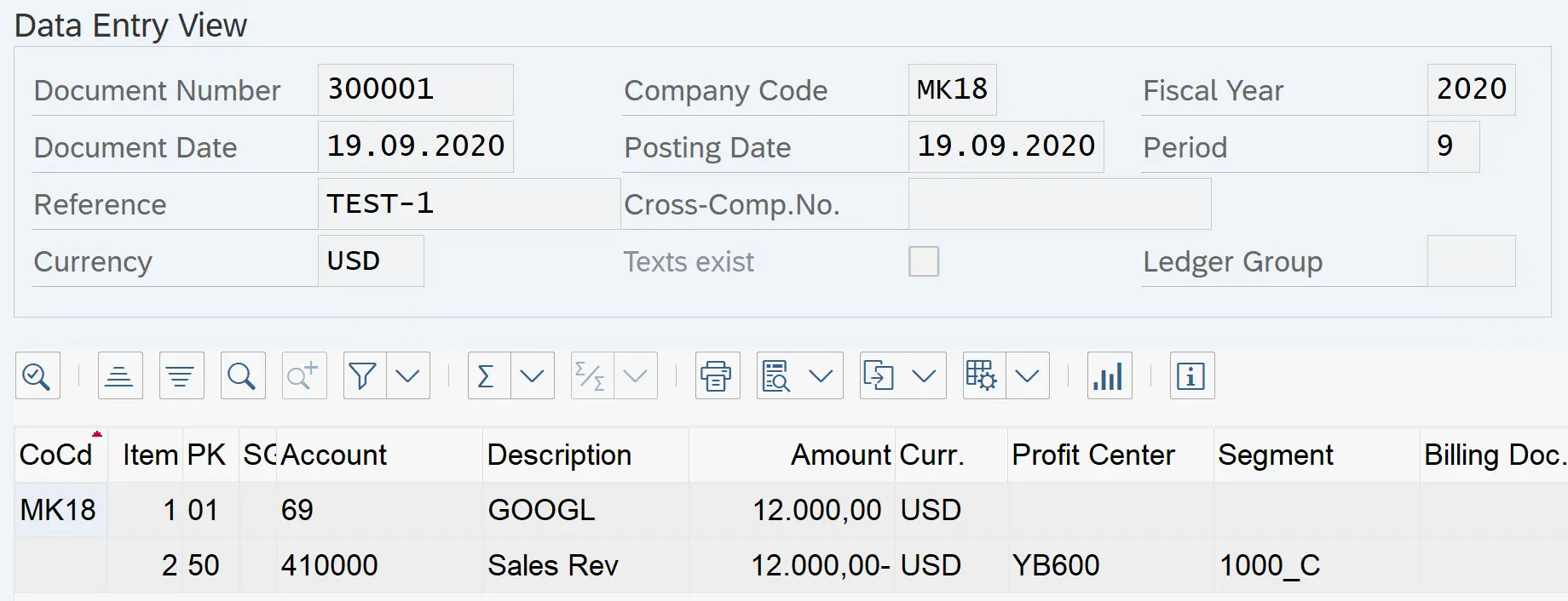 Customer sales Invoice