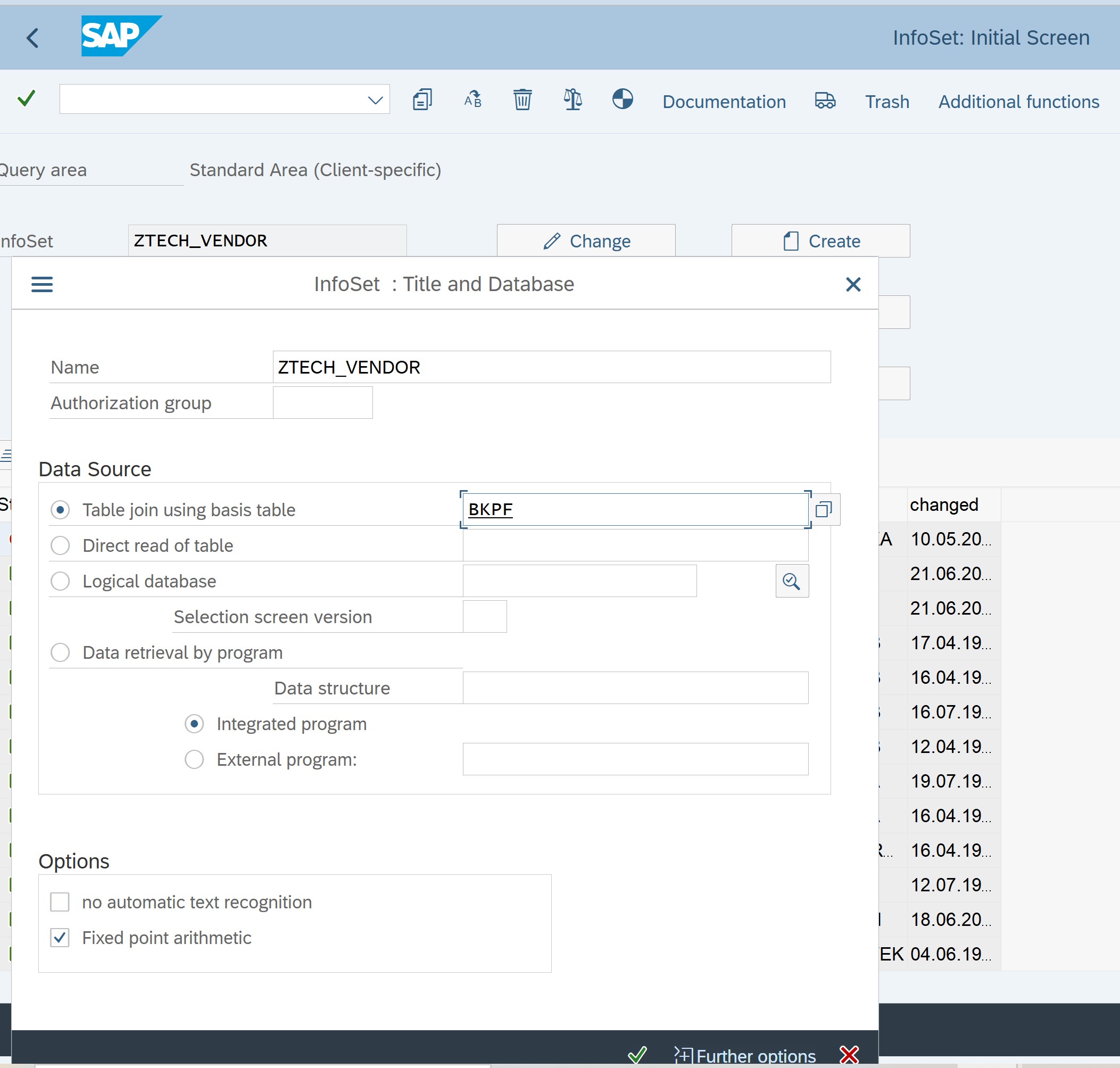 Create SAP Query Infosets