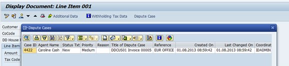SAP Dispute Management